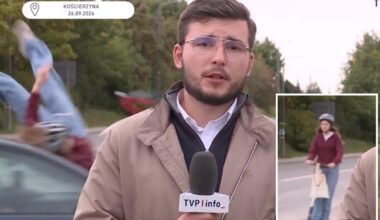 Teen e-bike rider struck by driver during live news broadcast of another crash