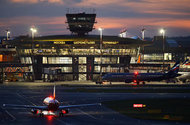 FILE PHOTO: Planes on a tarmac at Sheremetyevo International Airport outside Moscow, Russia July 19, 2026. REUTERS/Marina Lystseva/File Photo