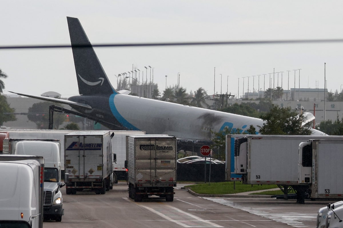 Amazon cargo plane overshoots runway at Miami airport, killing five