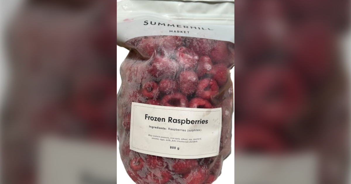 Summerhill Market frozen raspberries recalled over possible norovirus exposure