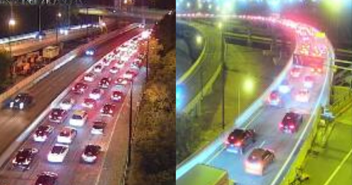 DVP collision causes heavy traffic, 2 people injured