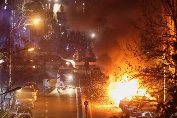 A scene of protests in Tehran on January 8, 2026