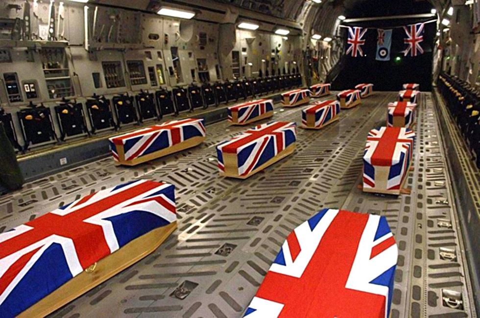 British coffins airlifted home from Afghanistan