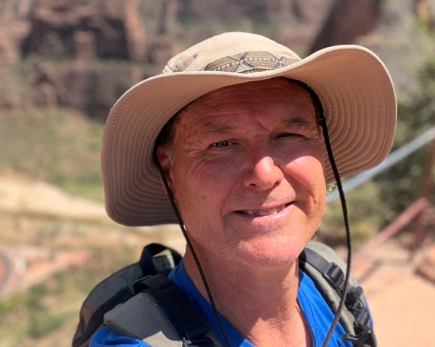 The photo shows Timothy Smith, 53, who is still missing after flooding in the Grand Canyon over the weekend. The media representative assisting the family shared this family-authorized photograph of Smith from a previous trip to Zion National Park.