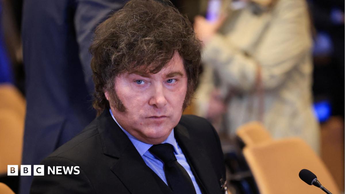 Argentina's President Javier Milei attends a meeting of the multinational political and security coalition "Shield of the Americas" on the sidelines of the 81st United Nations General Assembly in New York,