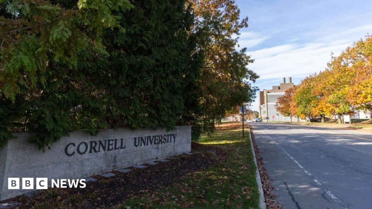A view of one of the entrances to the Cornell University campus on November 3, 2023 in Ithaca, New York