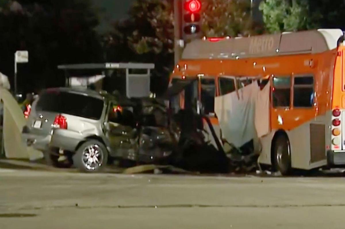 Driver who crashed into LA Metro bus will be arrested on suspicion of murder