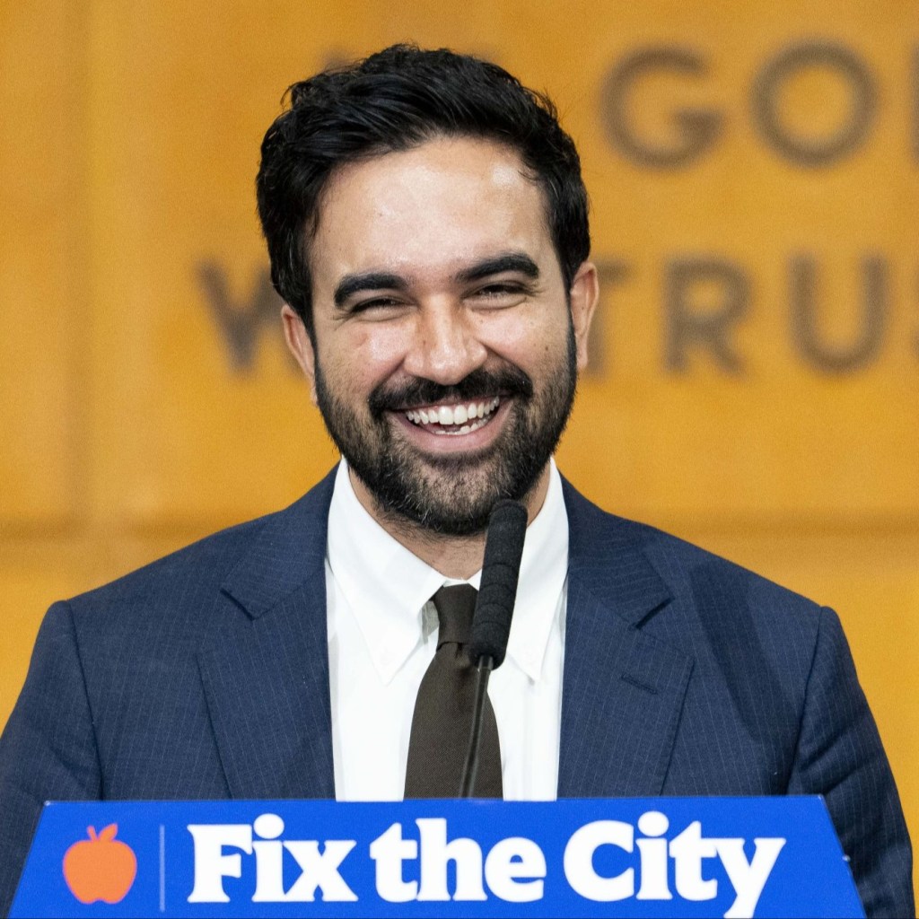 New York City Mayor Zohran Mamdani speaking at a press conference.