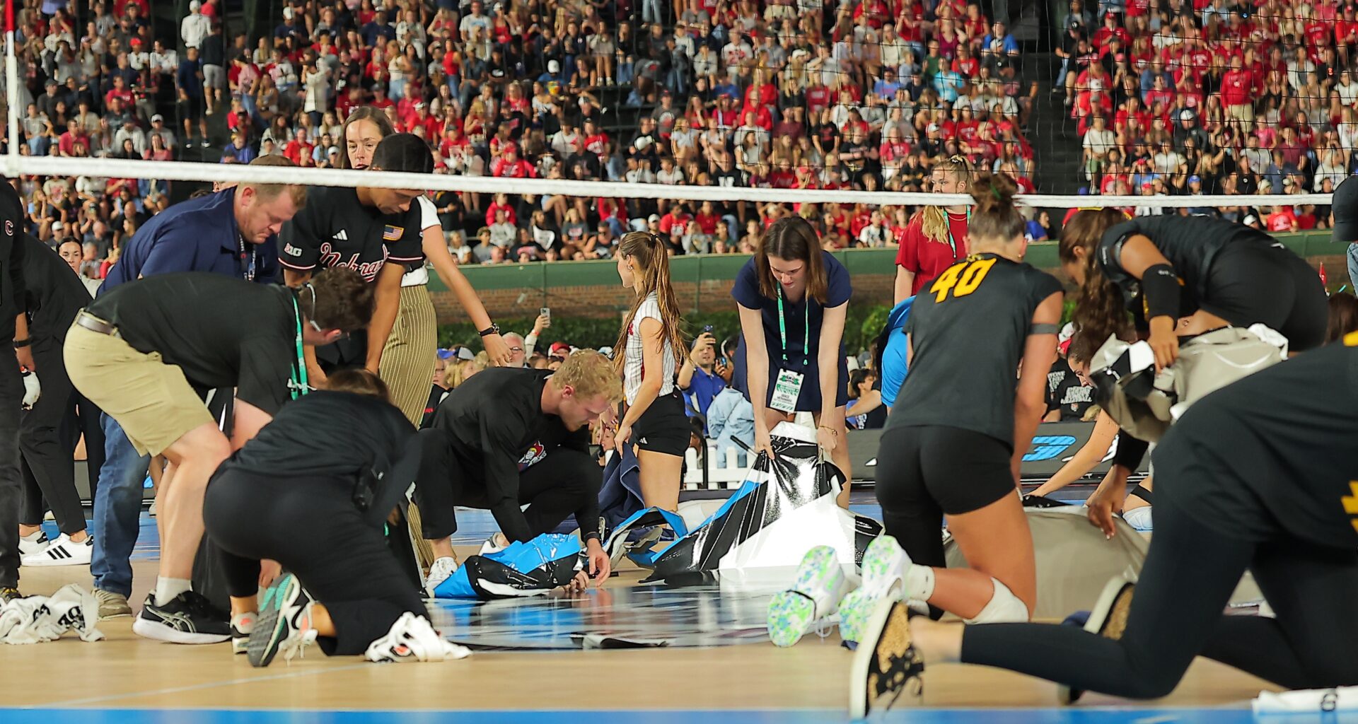 Nebraska-Missouri volleyball at Wrigley Field gets suspended