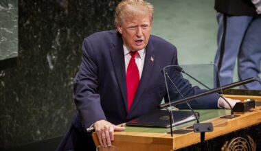 Donald Trump speaks during the 81st United Nations General Assembly on September 22, 2026 in New York City. (Photo by Patrick van Katwijk/Getty Images)
