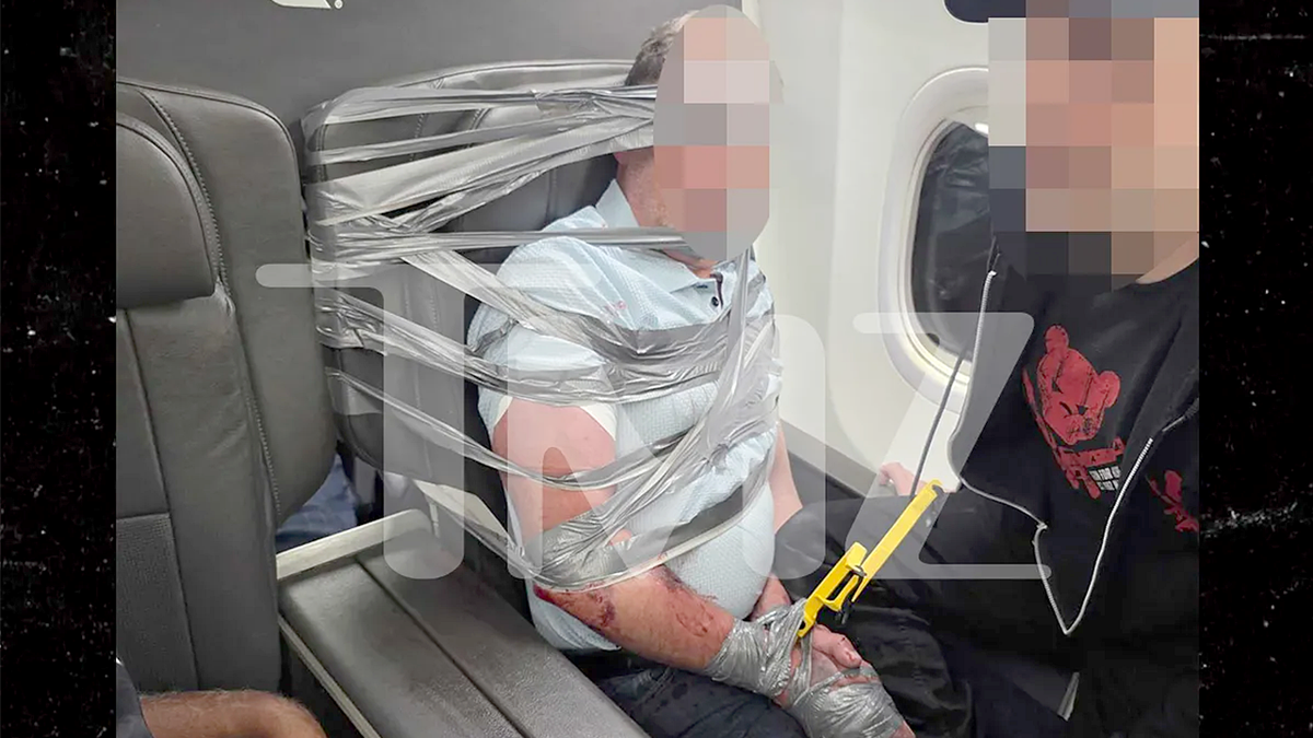 A man was restrained with duct tape on an American Airlines flight