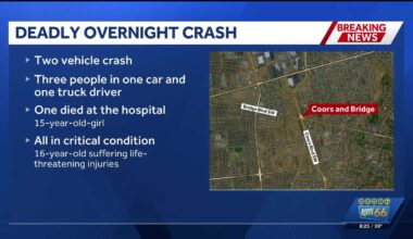 Crash in Albuquerque kills teen, injures 3 others