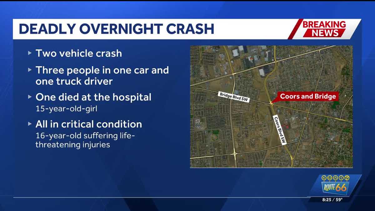 Crash in Albuquerque kills teen, injures 3 others