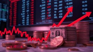 AI-generated image depicting an economy in free fall