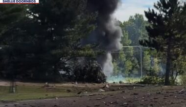 F-16 plane crash near Traverse City; Evacuation order given, pilot in stable condition, officials say