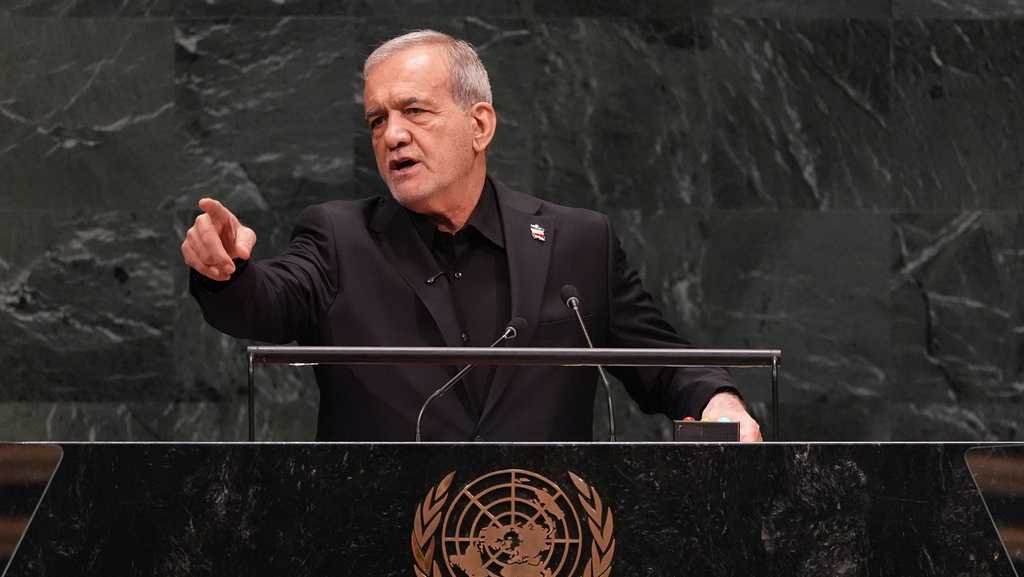 Iran's president delivers wartime address at UN