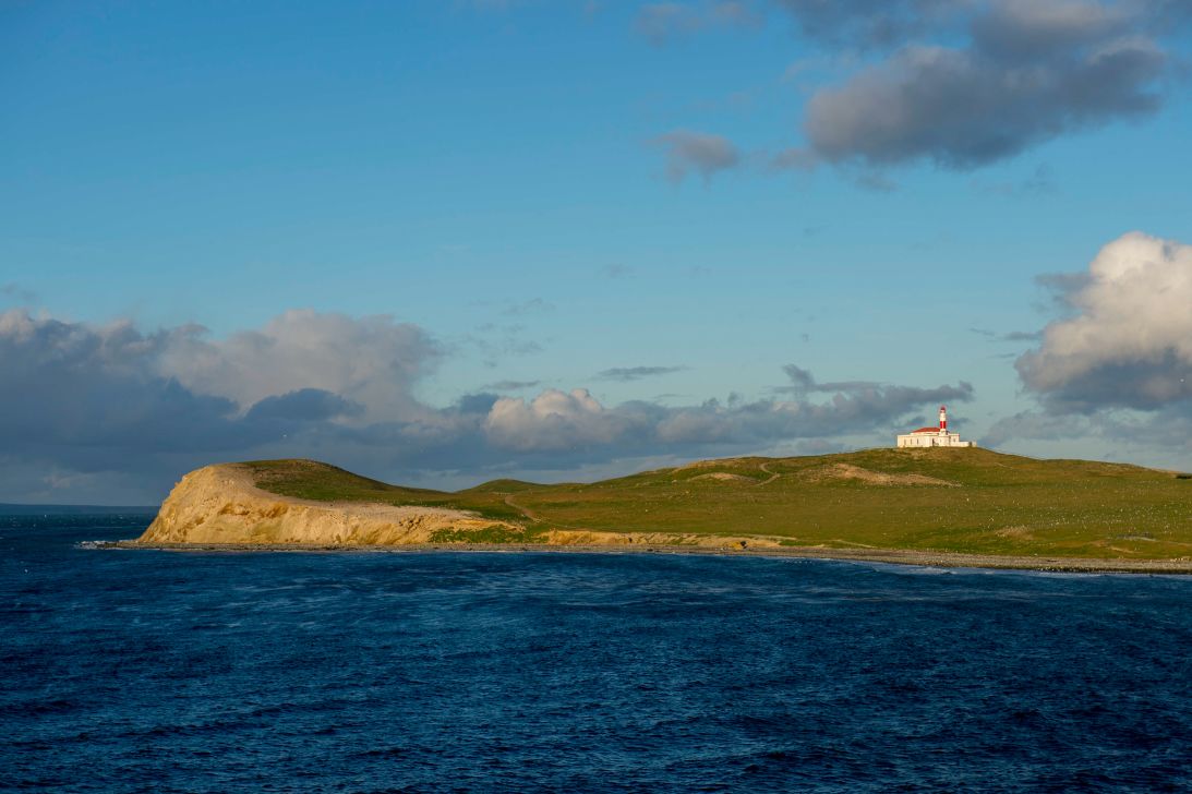 A view of Magdalena Island in the Strait of Magellan near Punta Arenas in southern Chile.