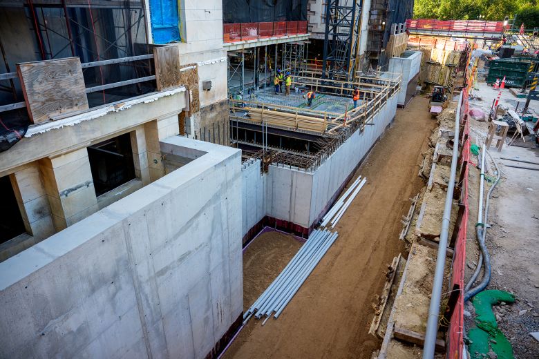 Renovation continues at the Marriner S. Eccles Building on July 24, 2025 in Washington, DC.