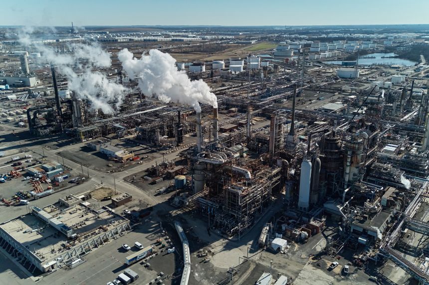 The Phillips 66 Bayway Refinery in Linden, New Jersey, on March 9, 2026.