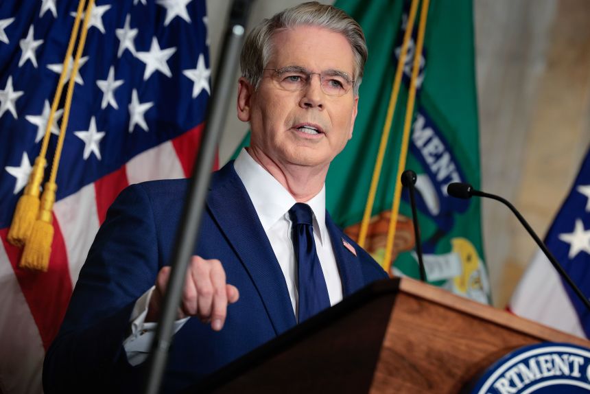 Treasury Secretary Scott Bessent announces a new set of sanctions against Iran, describing them as 