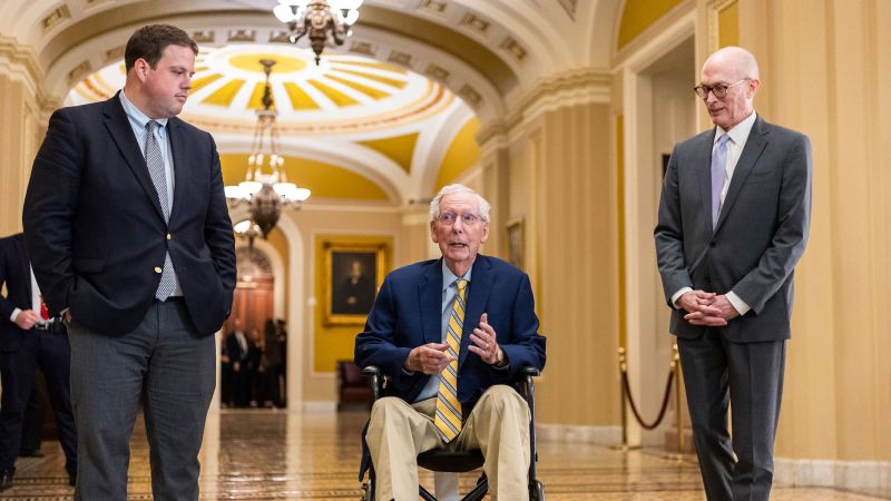 Senator Mitch McConnell Returns To Capitol Hill After Months-Long Absence