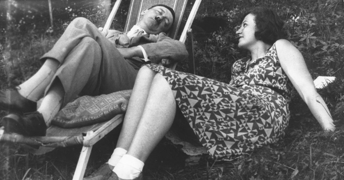 Adolf Hitler (left), German Nazi politician, in a deck chair next to is niece Angela (Geli) Raubal - around 1930