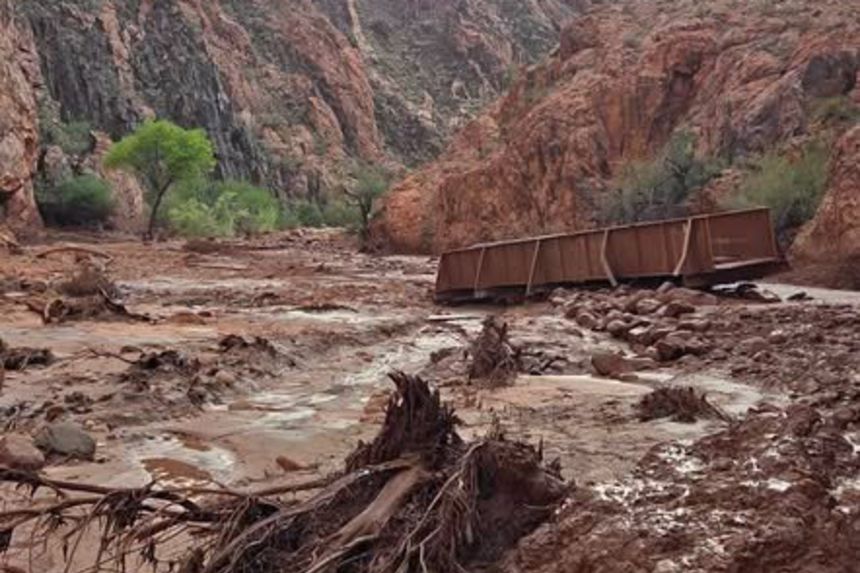 A significant flash-flood event occurred in Bright Angel Canyon and the Phantom Ranch area on August 29, beginning at approximately 2:30 p.m.