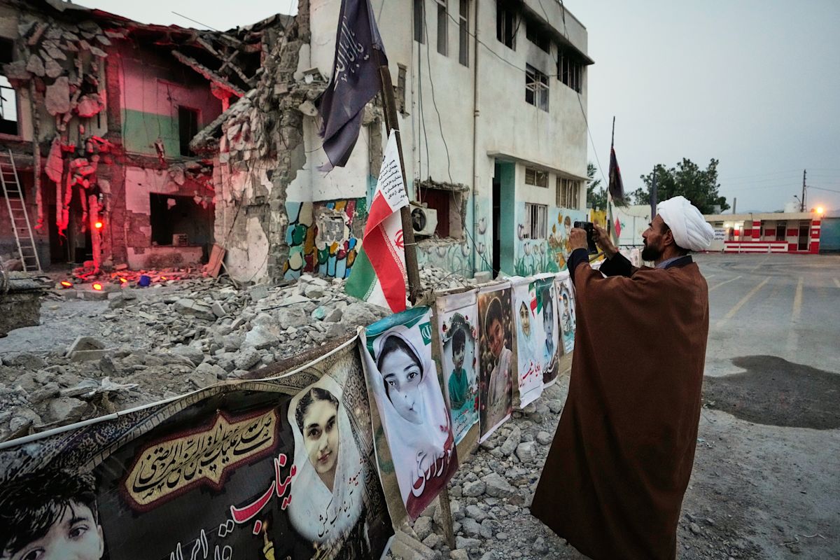 Families grieve in the ruins of an Iranian school where a US strike killed dozens of children