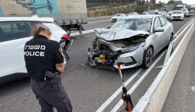 Some 18 injured in eight-car pileup on Highway 6 in central Israel, halting traffic