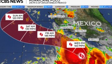 Hurricane Polo grows into Category 5 storm off Mexico, could produce life-threatening flooding
