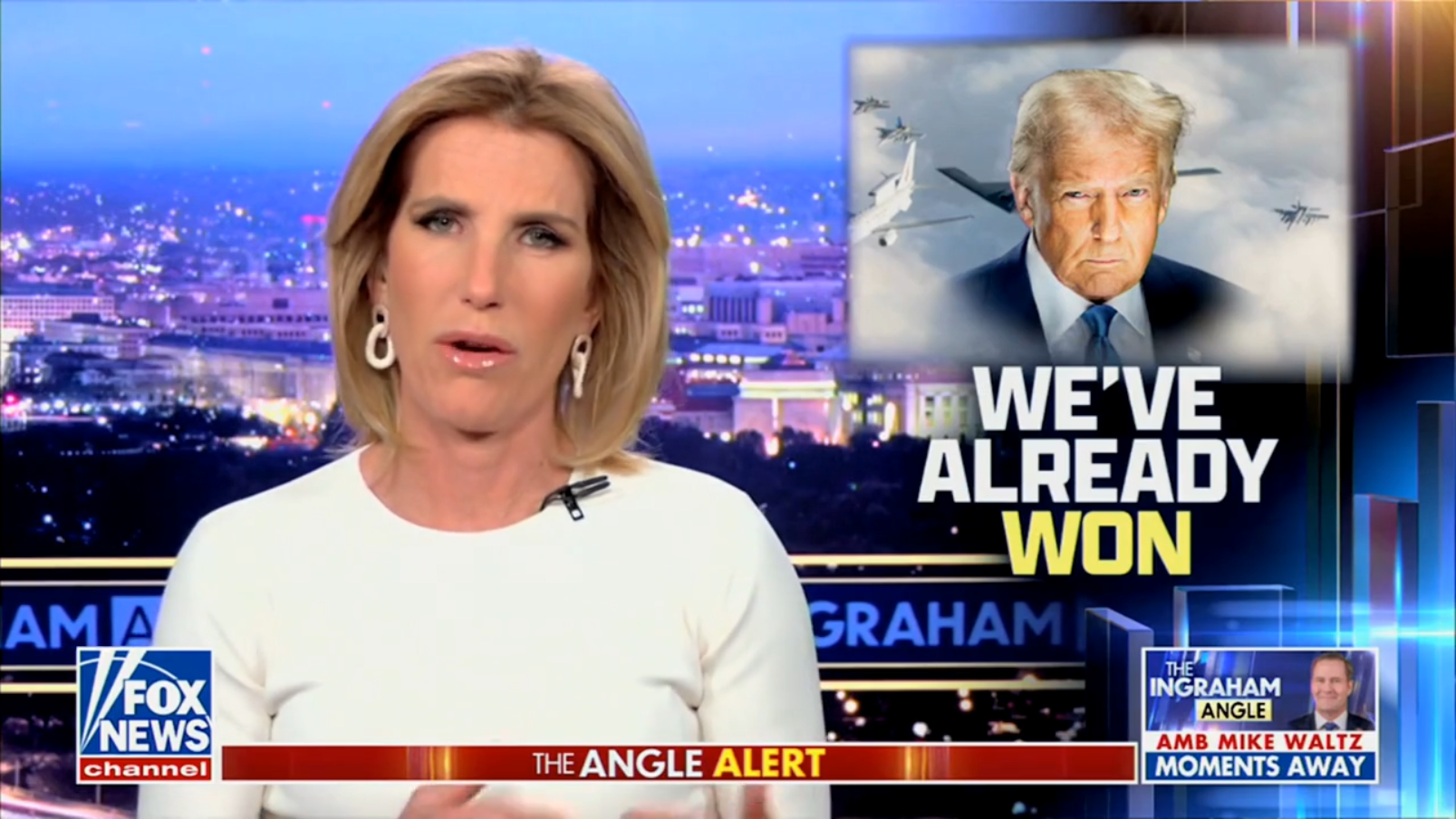 Laura Ingraham is rewriting her mealy-mouthed acquiescence of the Iran war into opposition from the beginning