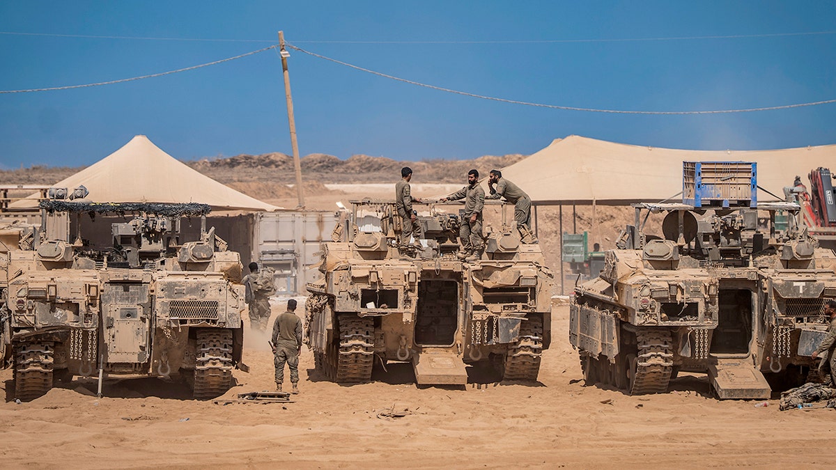 Israeli Defense Forces at Gaza border