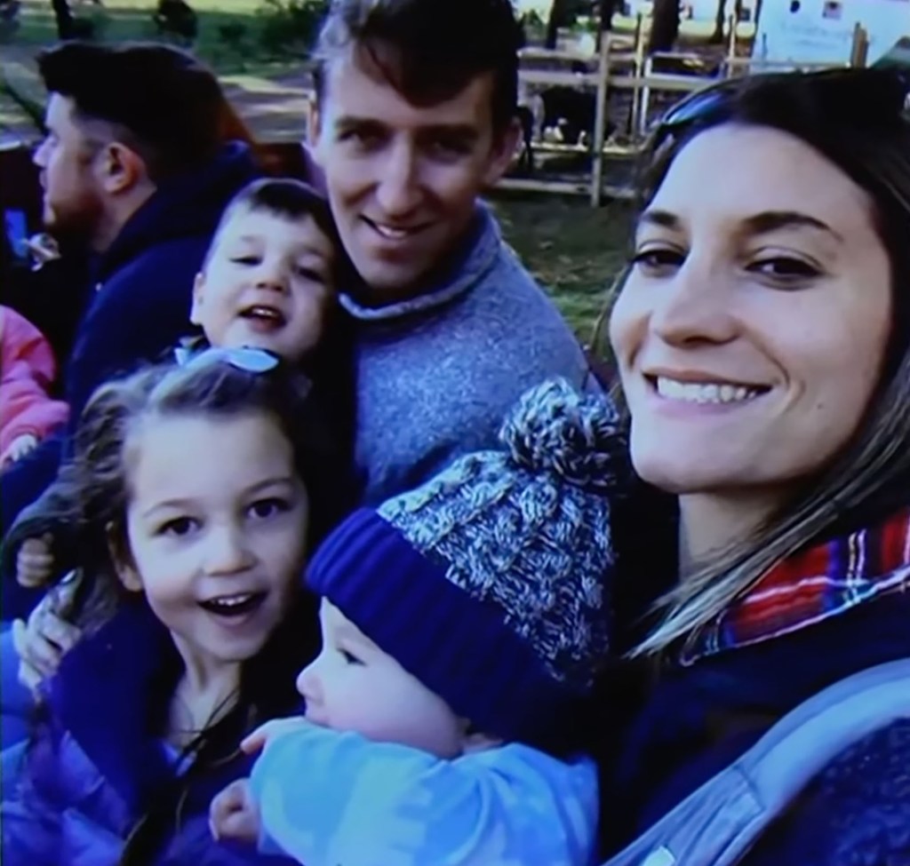 Lindsay Clancy and her family in a photo shown during her trial.