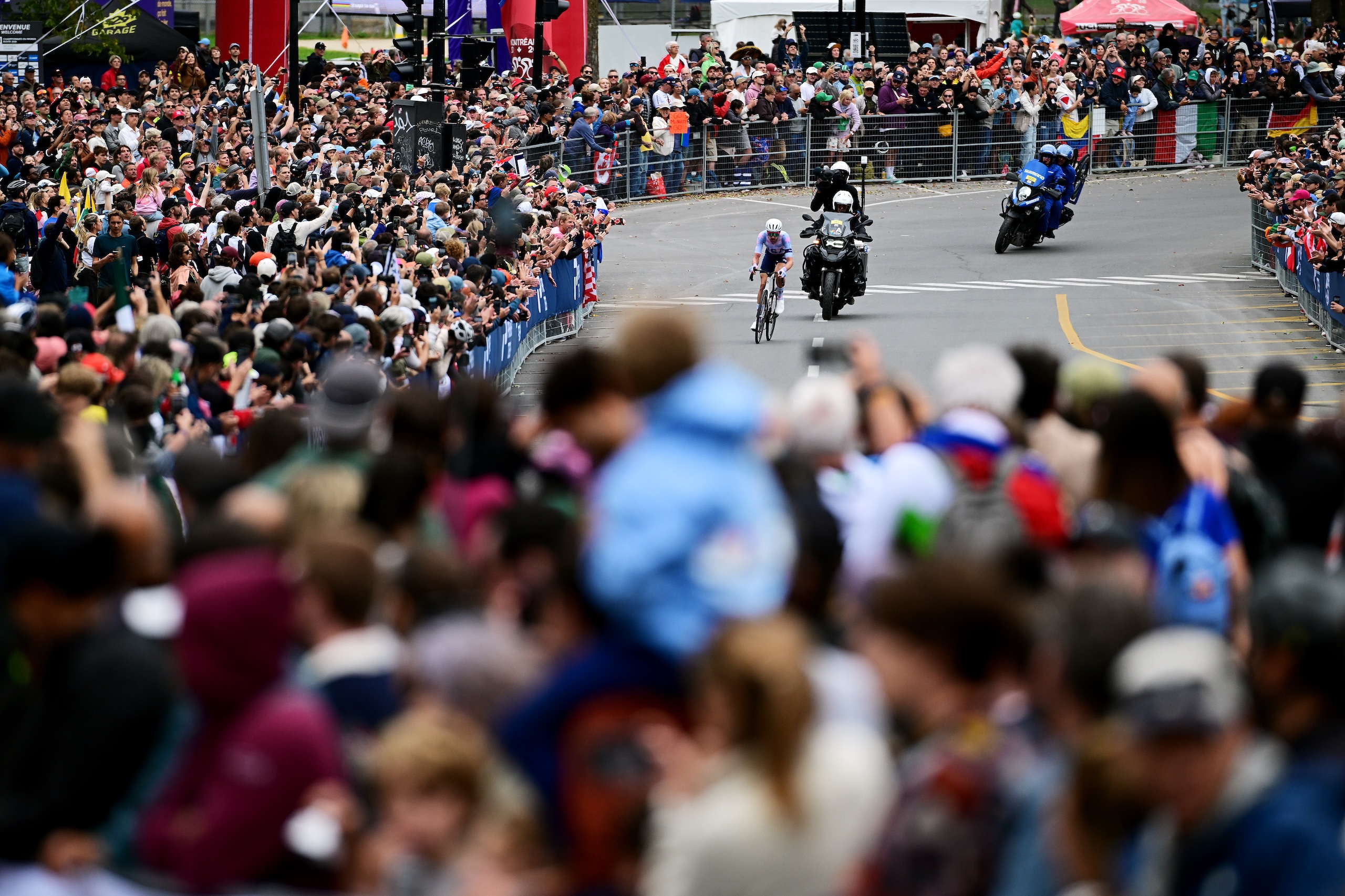 MONTREAL, QUEBEC - SEPTEMBER 27: Brandon McNulty and Team United States competes in the breakaway during the 99th UCI Road World Championships Montreal 2026 - Men Elite Road Race a 273.4km one day race from Brossard to Montreal on September 27, 2026 in Montreal, Quebec. (Photo by Tim de Waele/Getty Images)
