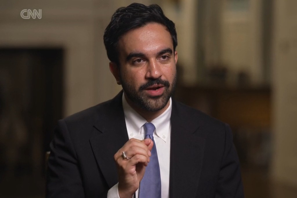 Zohran Mamdani during a CNN interview.