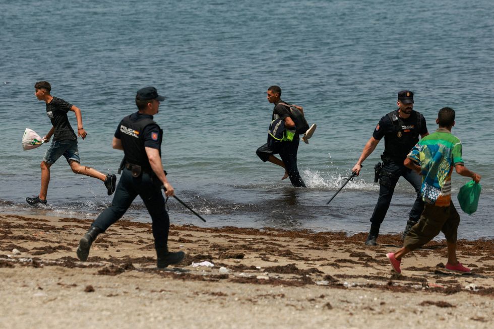 Migrants in Ceuta's