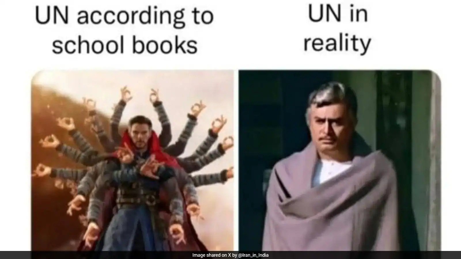 Sholay's Thakur vs Doctor Strange: Iran Mocks UN's 'Arm Game' In Latest Meme