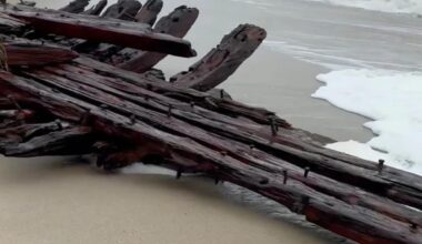 Nor'easter uncovers 19th century shipwreck Warren Sawyer on Nantucket