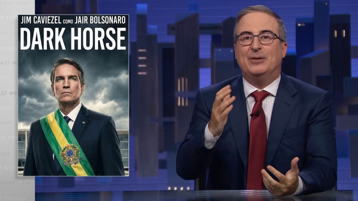 John Oliver says Brazil's election could turn on a crappy Jim Caviezel movie