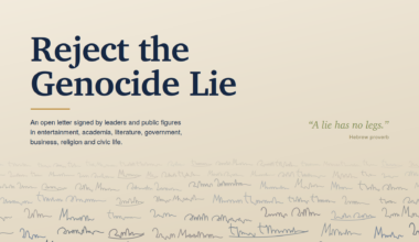 More Than 5,000 Leaders Across Entertainment, Academia and Public Life Unite to Reject “Genocide” Accusation Against Israel