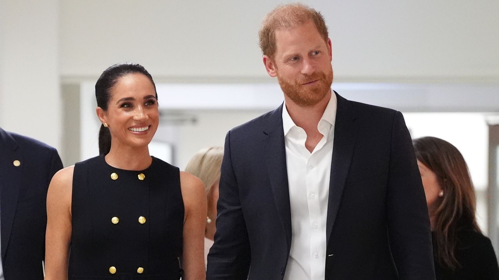 Harry and Meghan pictured in Australia in April. Pic: AP
