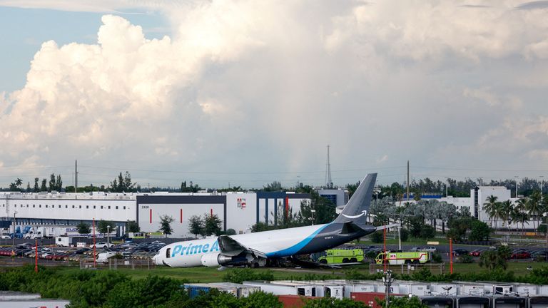 The plane overshot around 2pm local time. Pic: Reuters