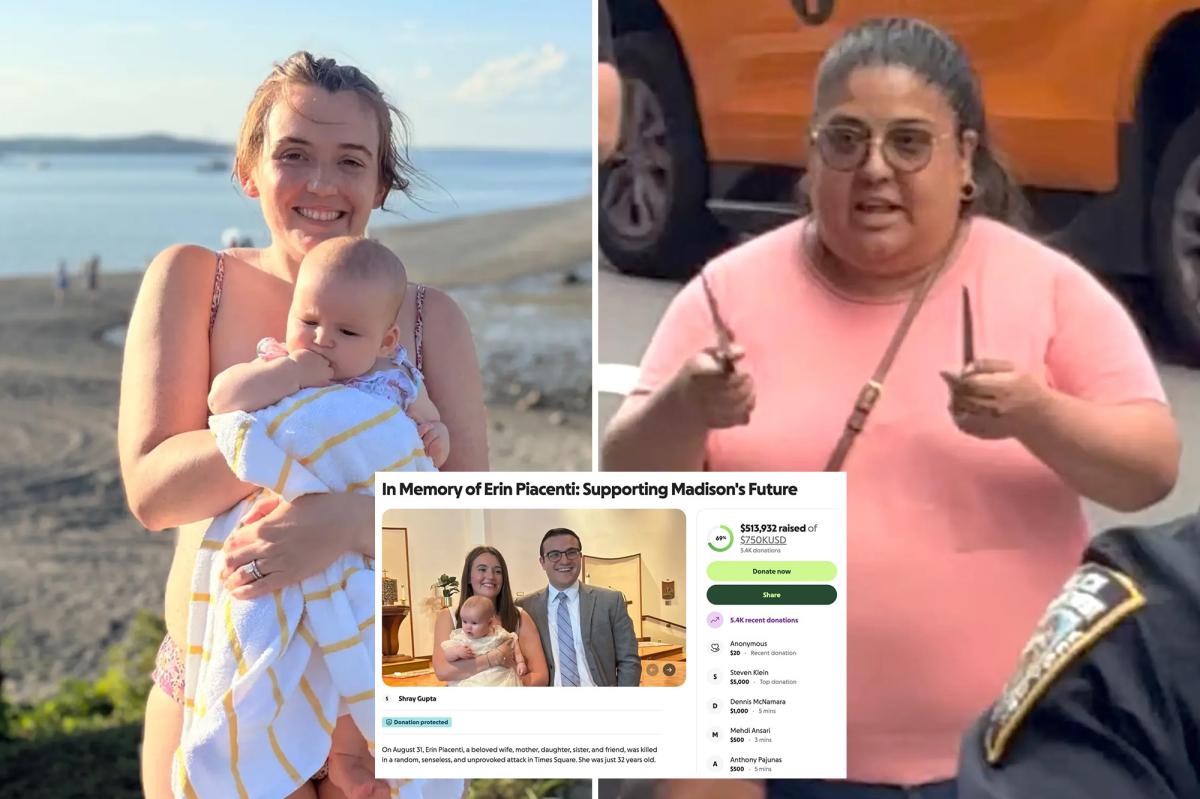 Fundraiser for Times Square stabbing victim Erin Piacenti's infant daughter collects over $500K