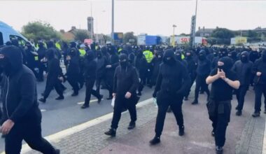 Masked men block traffic to UK’s Port of Dover in apparent anti-immigrant protest