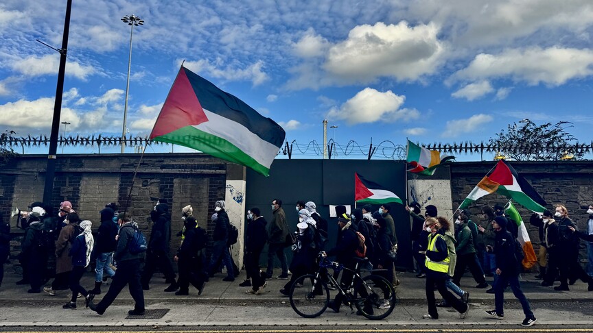 Blockade of Dublin Port by Palestinian supporters