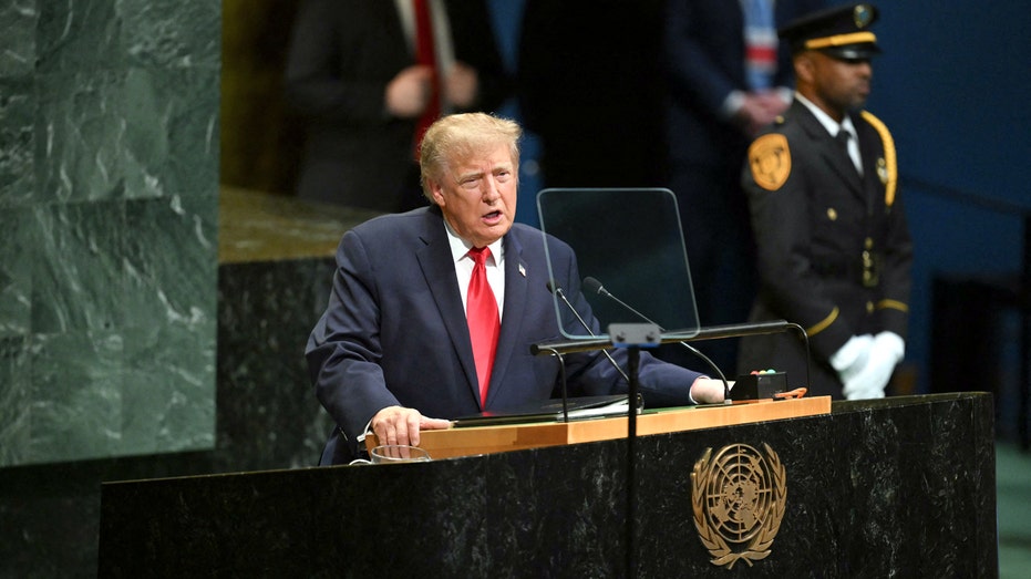 President Donald Trump at the UNGA.