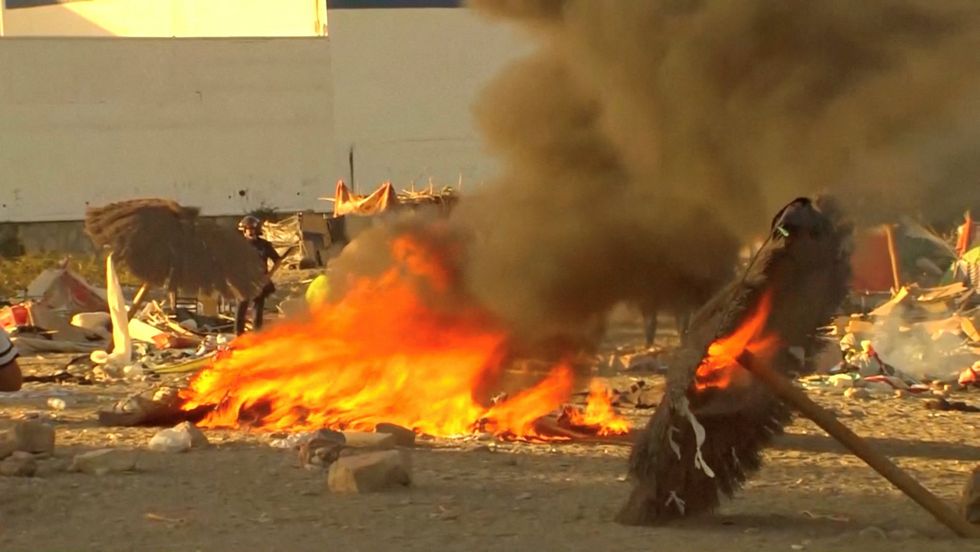 \u200b Ceuta residents destroyed a migrant camp