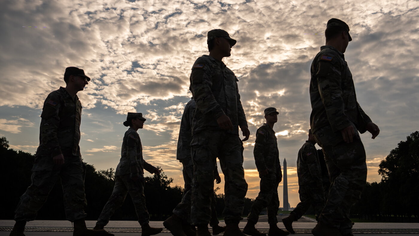 National Guard member arrested in DC, accused of drawing gun on fellow Guard member : NPR