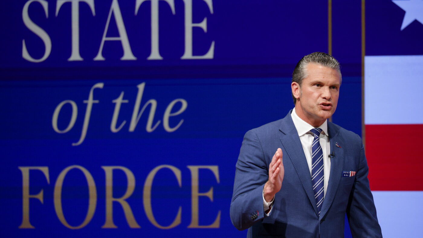 Leaning into culture war flashpoints, Hegseth says he has transformed U.S. military : NPR
