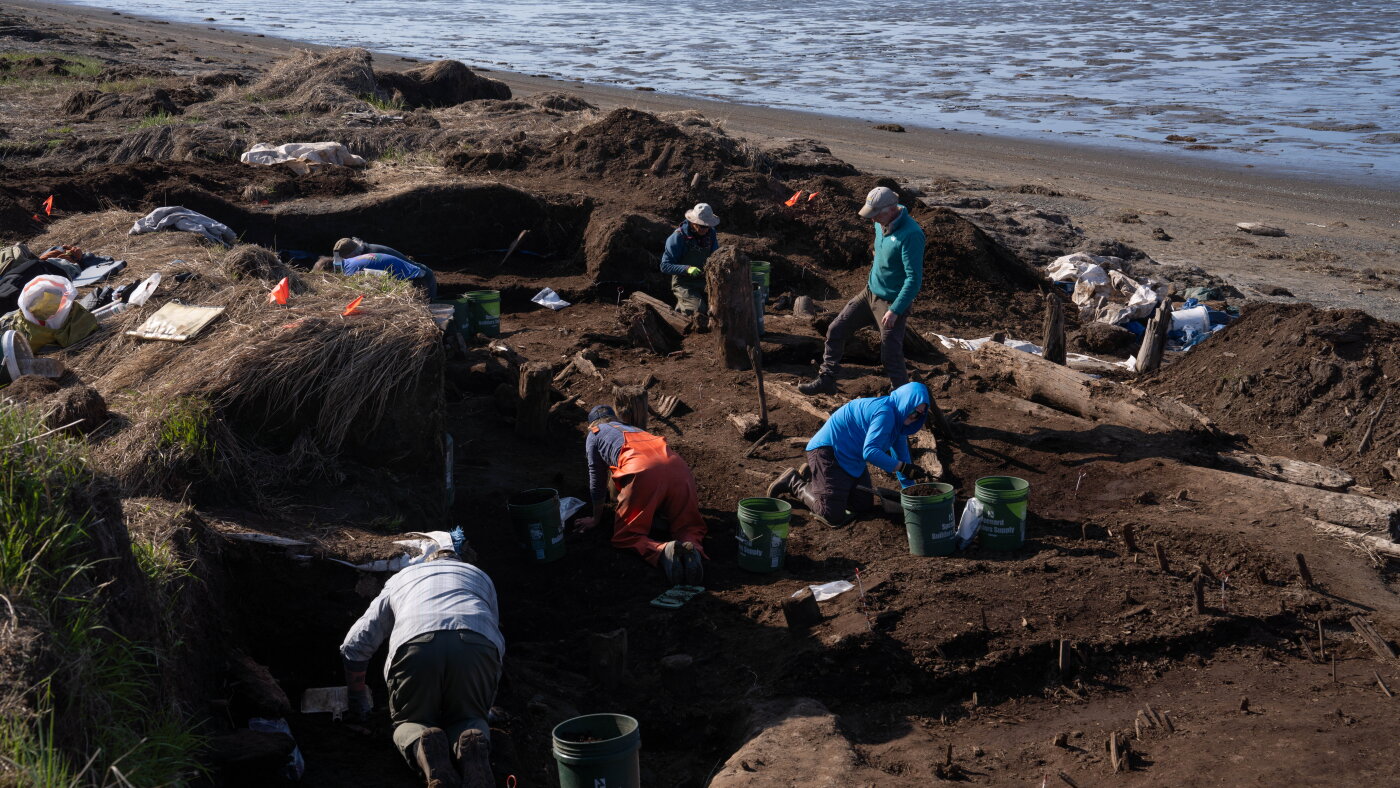 An Alaska storm scattered artifacts. Archaeologists are racing to save what’s left : NPR